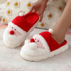 Zenora Merry Christmas Santa Claus Plush Slippers