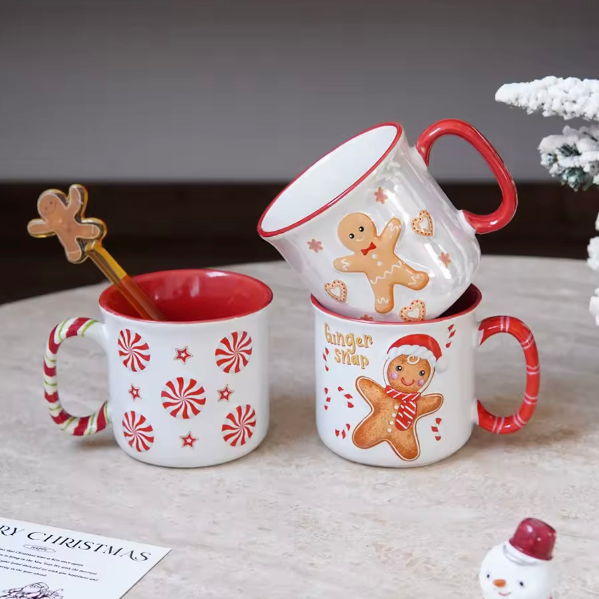 Zenora Christmas Gingerbread Man Ceramic Mug