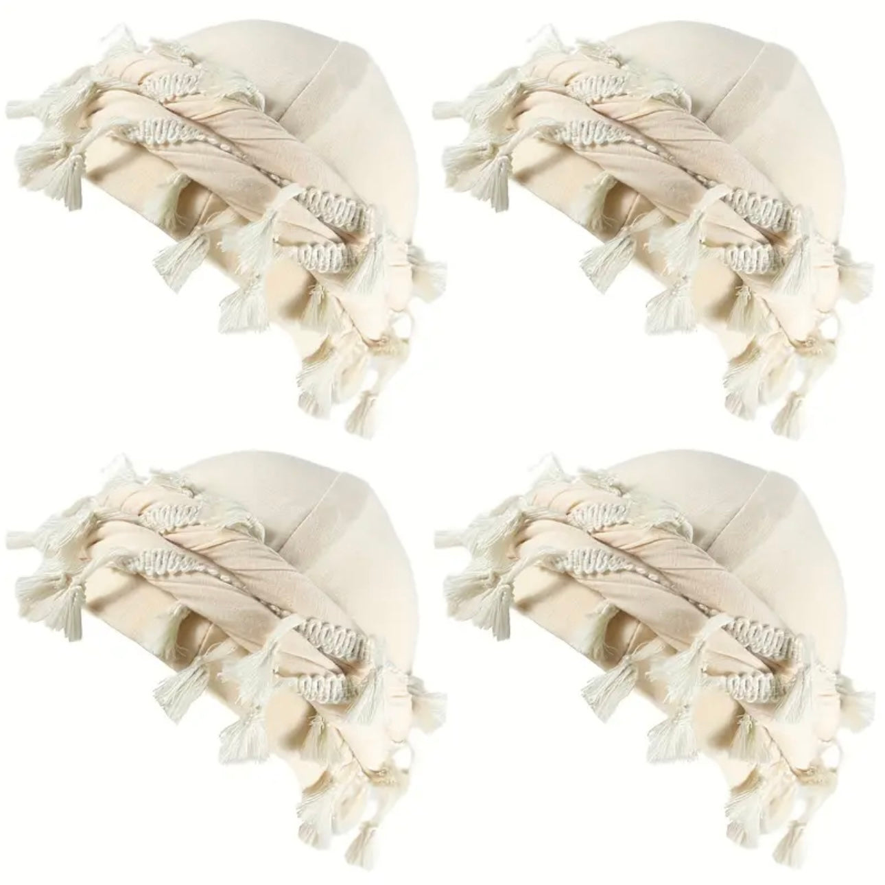 4pcs Funky Retro Tassel Headbands & Pirate Hats