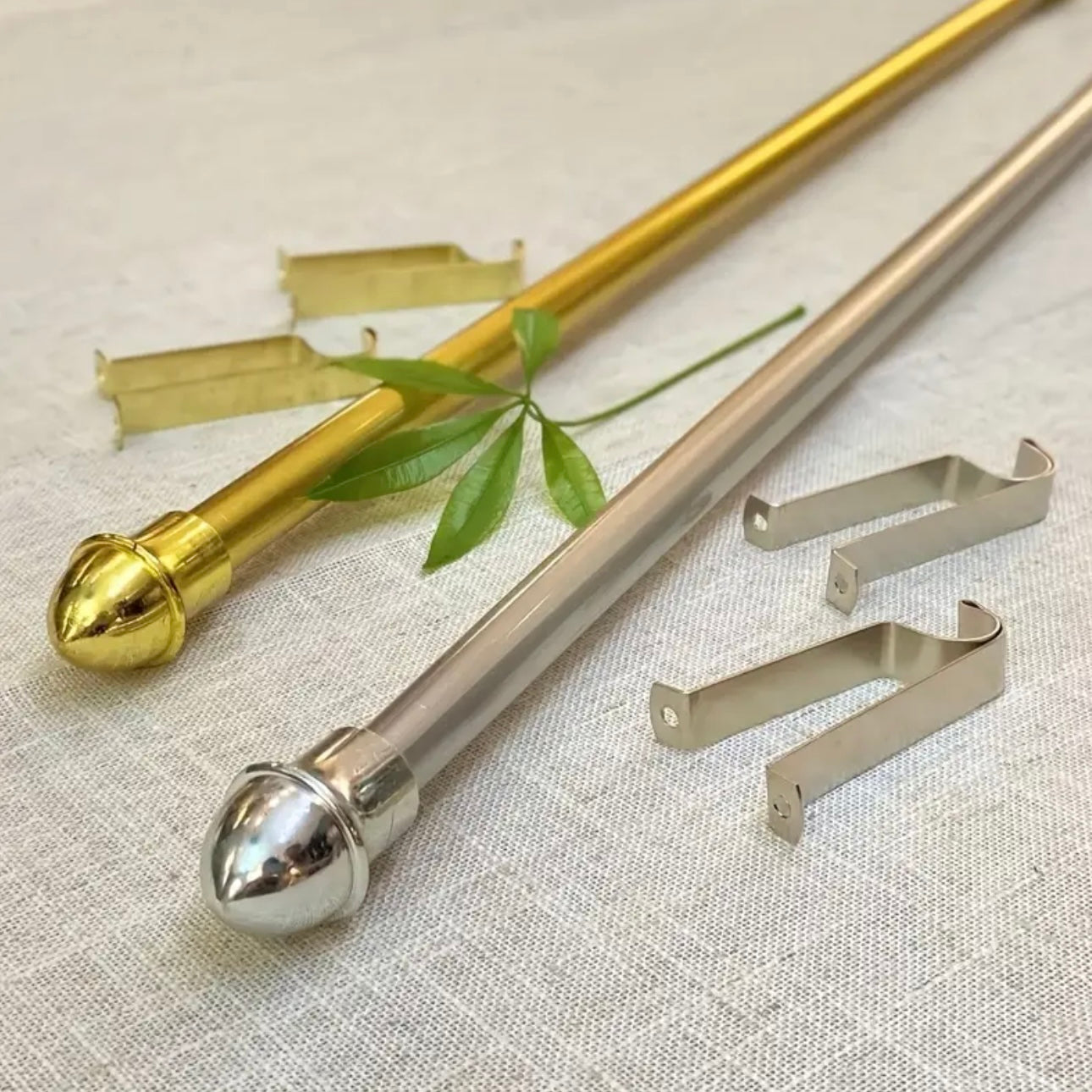 Zenora Adjustable Metal Curtain Rod with Perforated Track