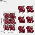 Zenora 6pcs Velvet Flocked Christmas Ball Hanging Ornaments