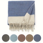 Zenora 1pc Turkish Diamond Grid Blanket