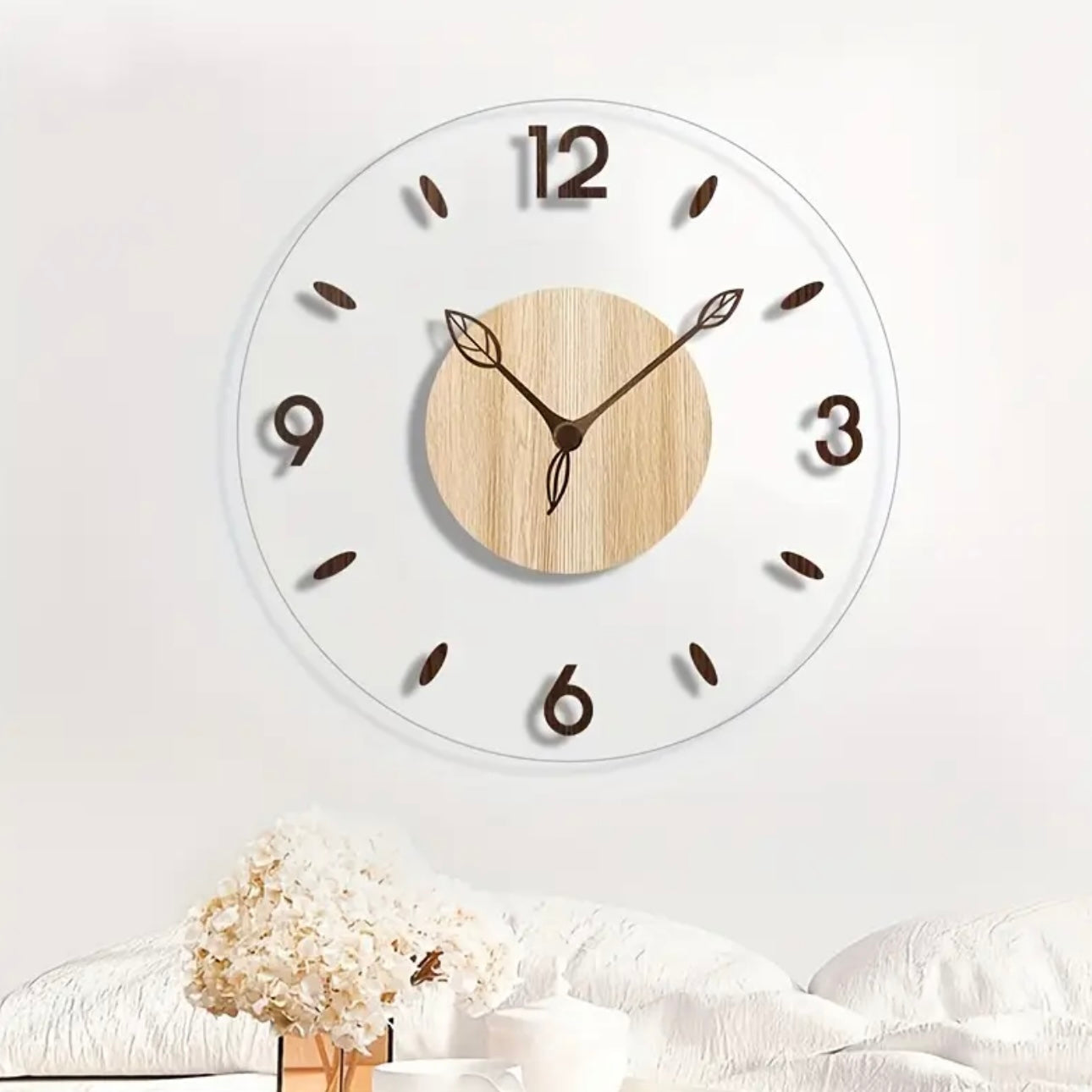Zenora Glowtick Modern Minimalist Silent Wall Clock
