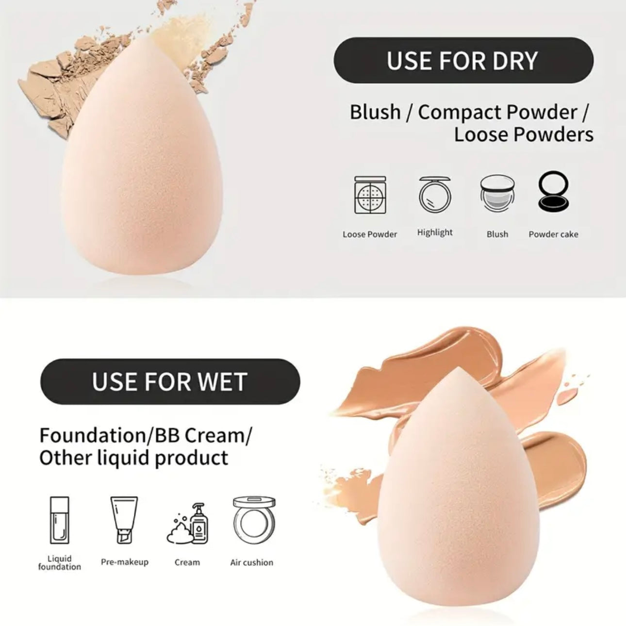 Zenora 18pcs Professional Makeup Brush Set with Velvet Bag and Beauty Spong