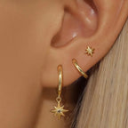 3-Piece Octagonal Star Earring Set