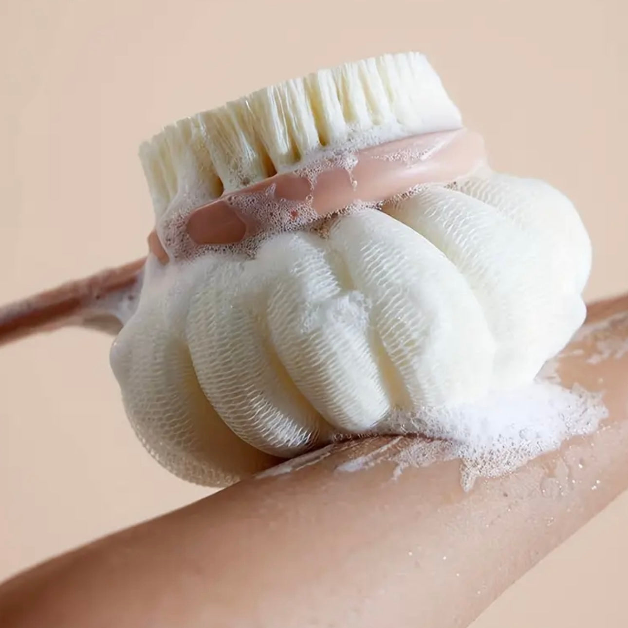 Zenora 2-in-1 Long-Handled Body Brush & Loofah