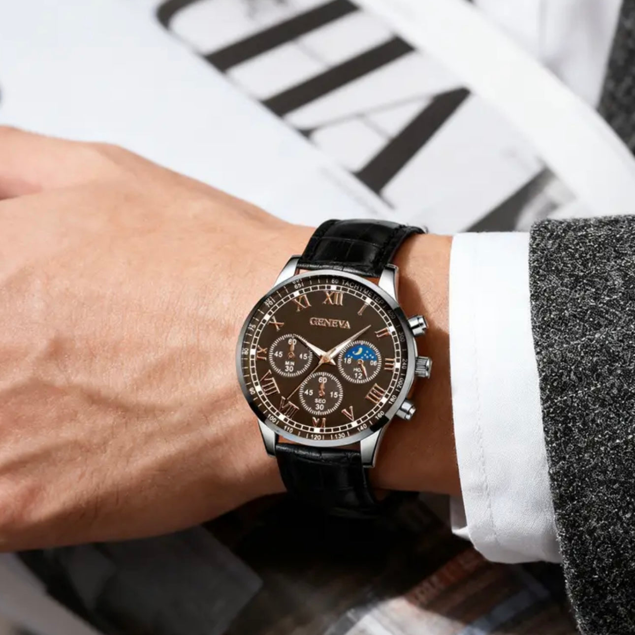 3pcs Men’s Quartz Watch Set