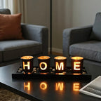 Zenora Wooden & Glass Letter Candle Holder