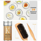 Zenora Slick Back Hair Brush & Wax Stick Set