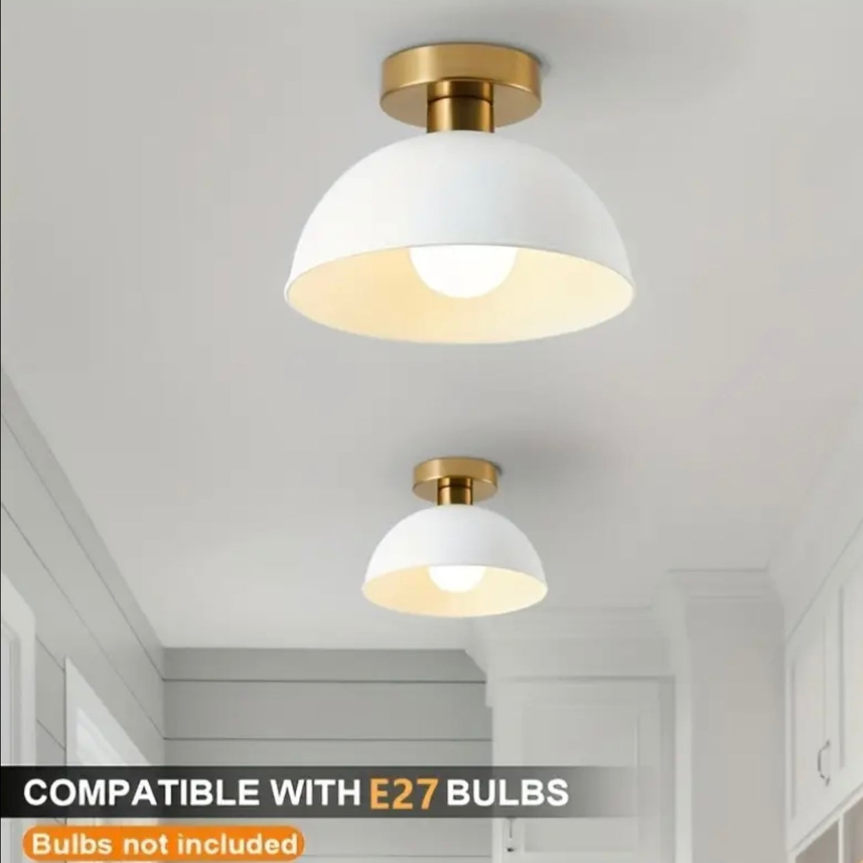 Modern Nordic White & Gold Ceiling Light Fixture