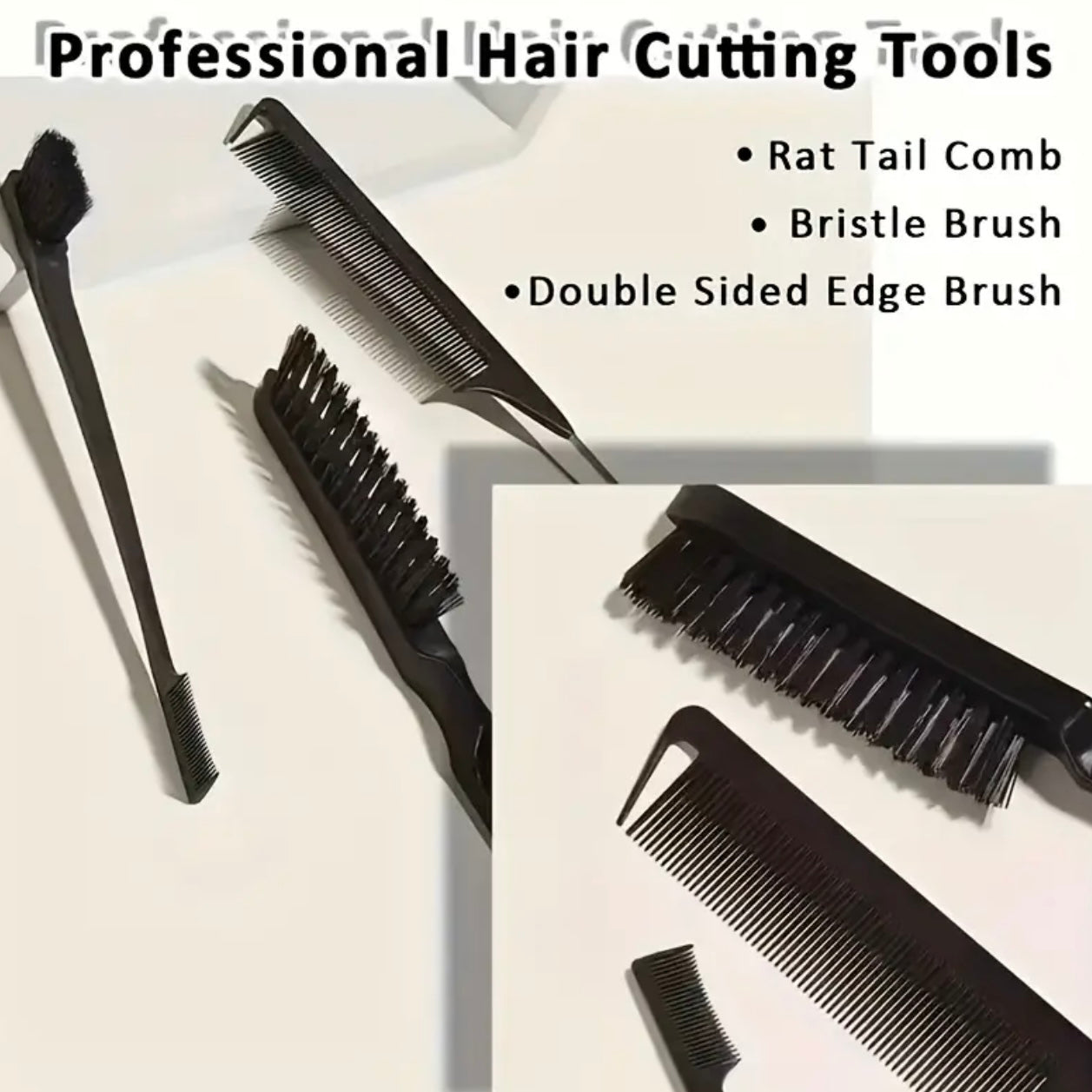 Zenora 5-Piece Deluxe Bristle Hair Brush & Comb Styling Set