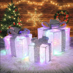 Zenora Set of 3 Light-Up Christmas Gift Boxes