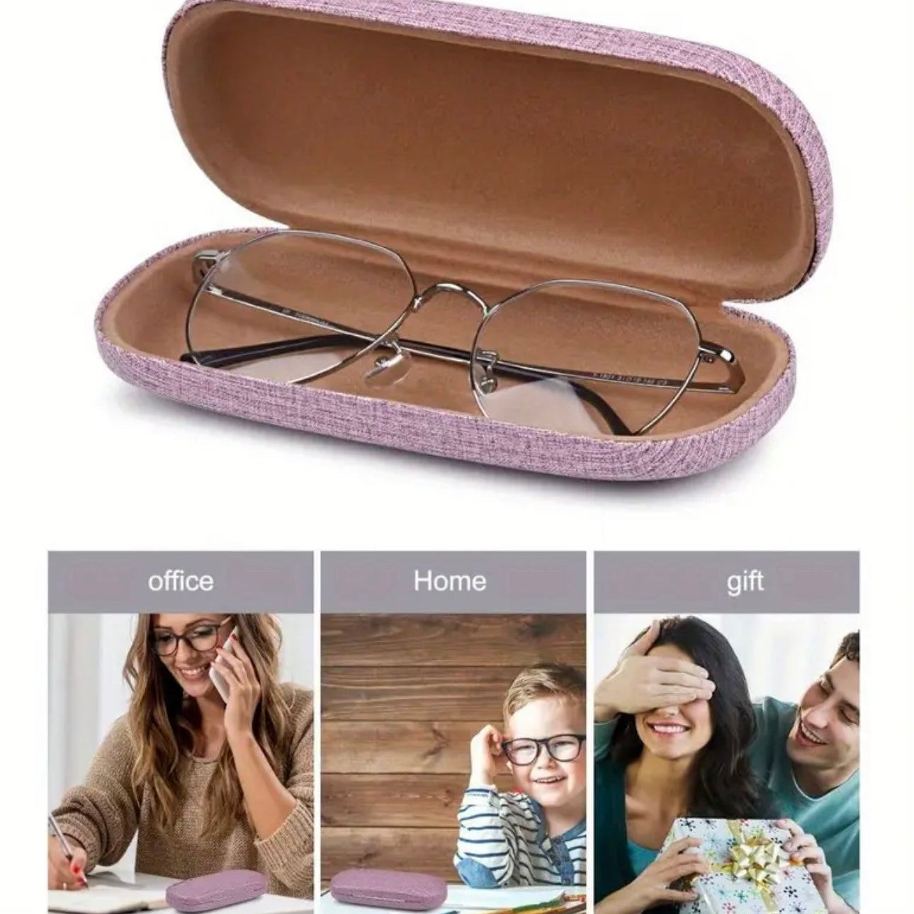 3-Pack Stylish Hard Shell Eyeglass Cases – Minimalist Multi-Color Set