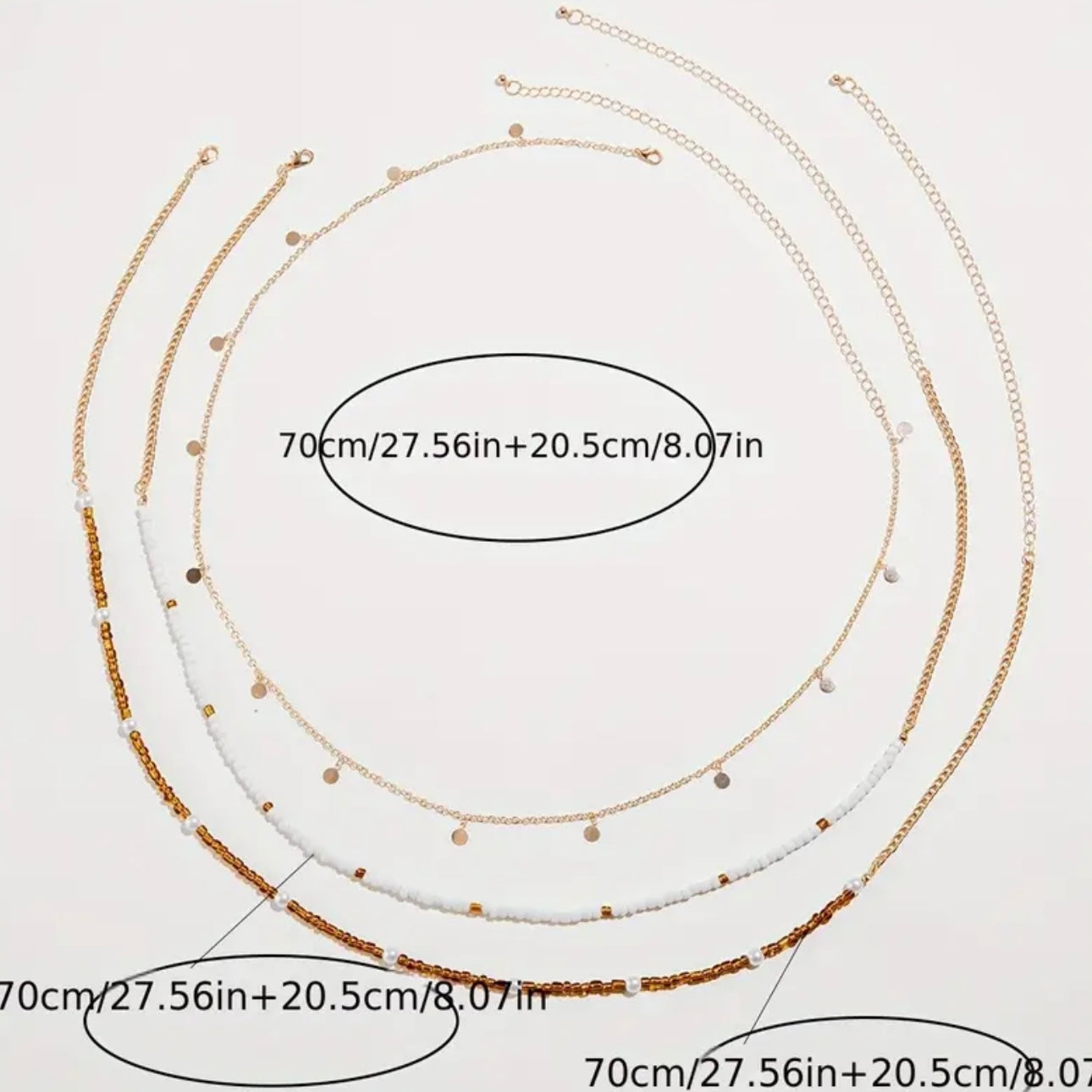 3-Piece Boho Beaded Waist Chain Set — Pearl & Charm Edition