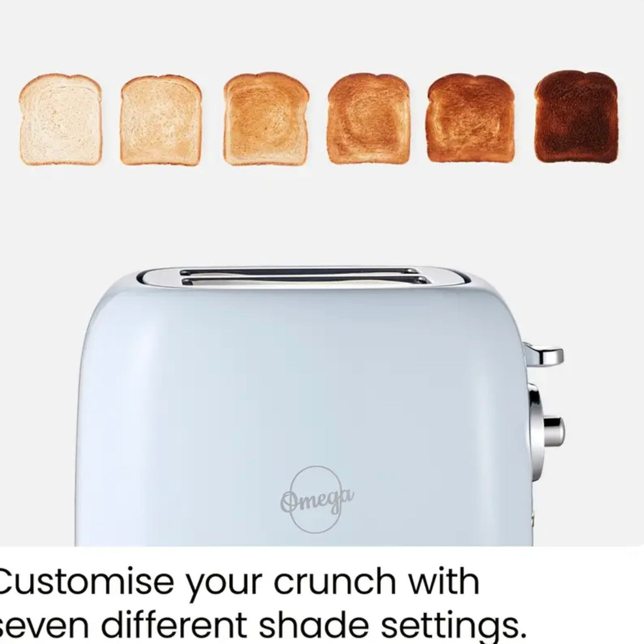 Omega Vintage 900W 2-Slice Toaster