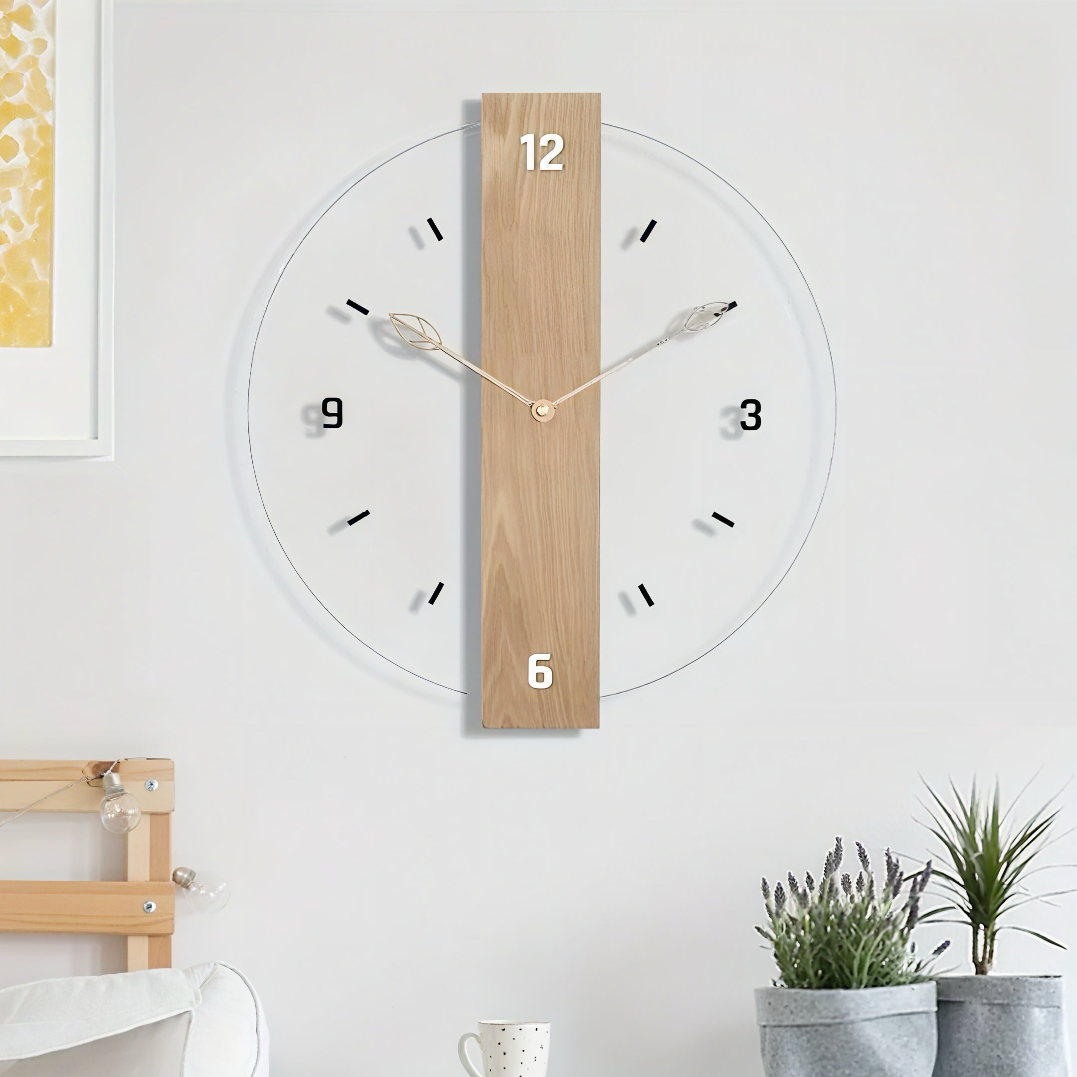 Zenora Glowtick Modern Minimalist Wall Cloc