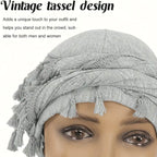 4pcs Funky Retro Tassel Headbands & Pirate Hats