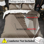 Zenora 2/3-Piece Retro Minimalist Brown Stripe Bedding Set
