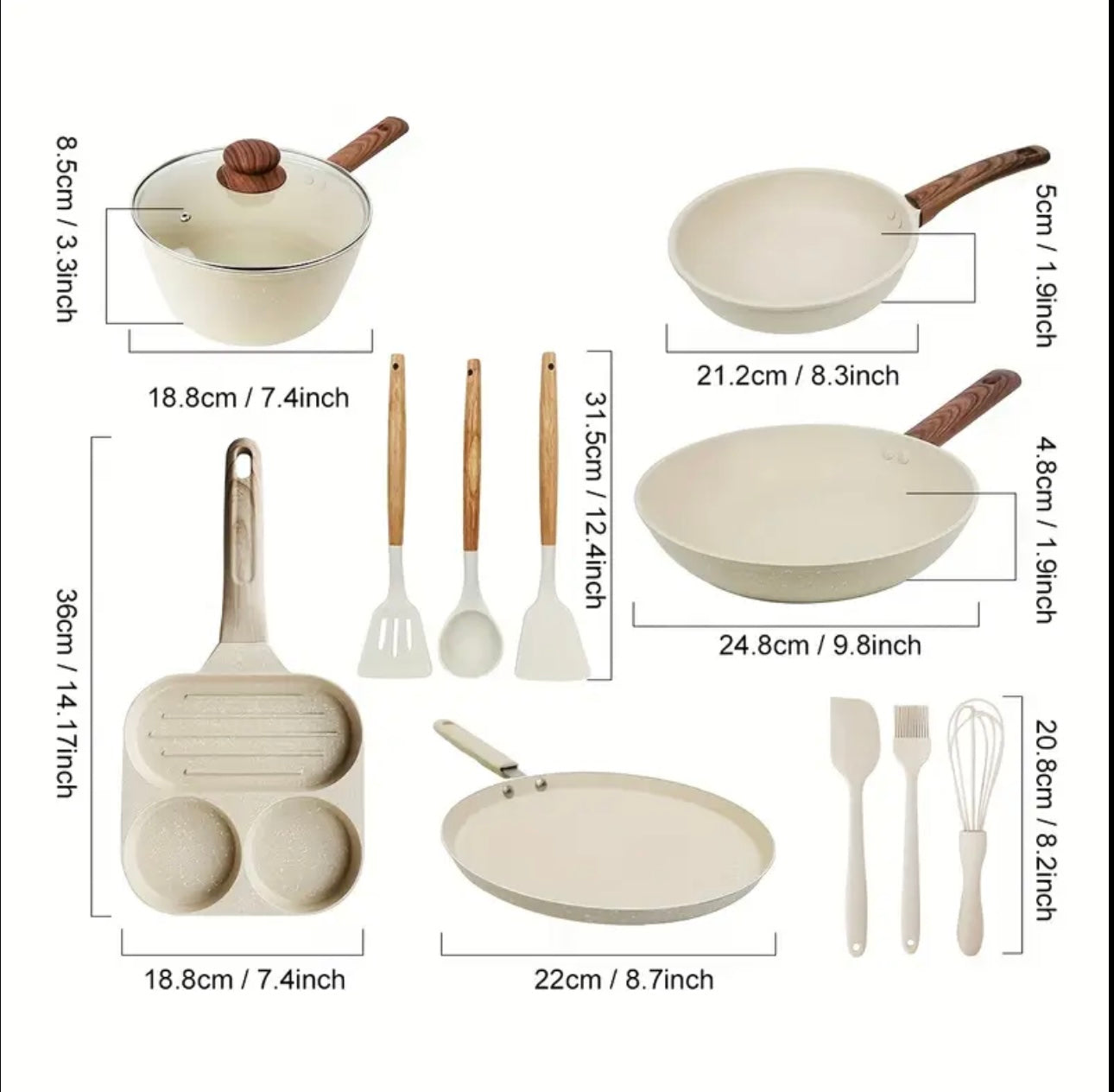 Zenora 12-Piece Non-Stick Cookware Set