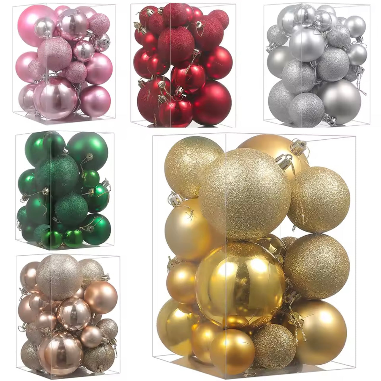 Zenora 24pcs Christmas Ball Hanging Ornaments