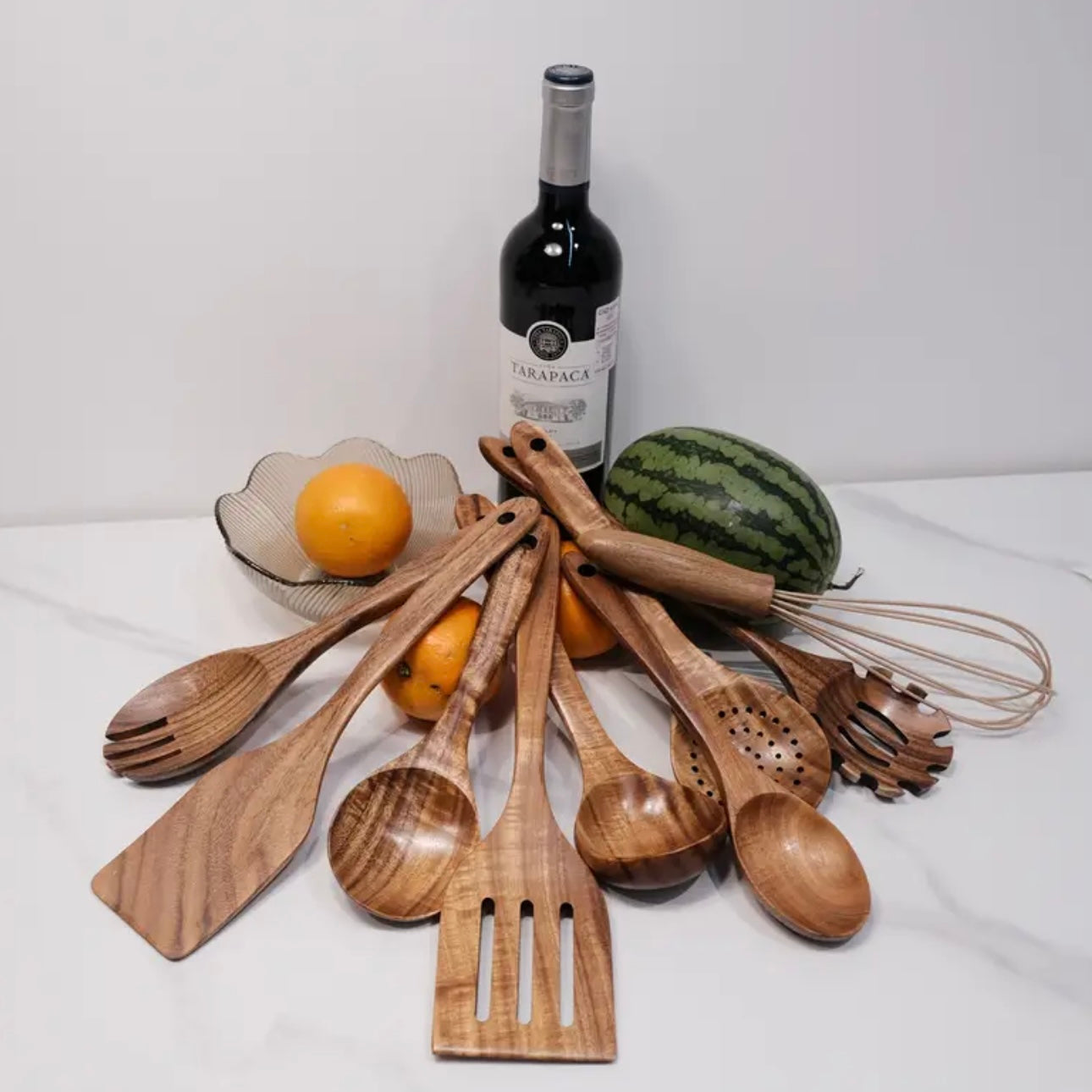 Zenora 9-Piece Wooden Cooking Utensil Set