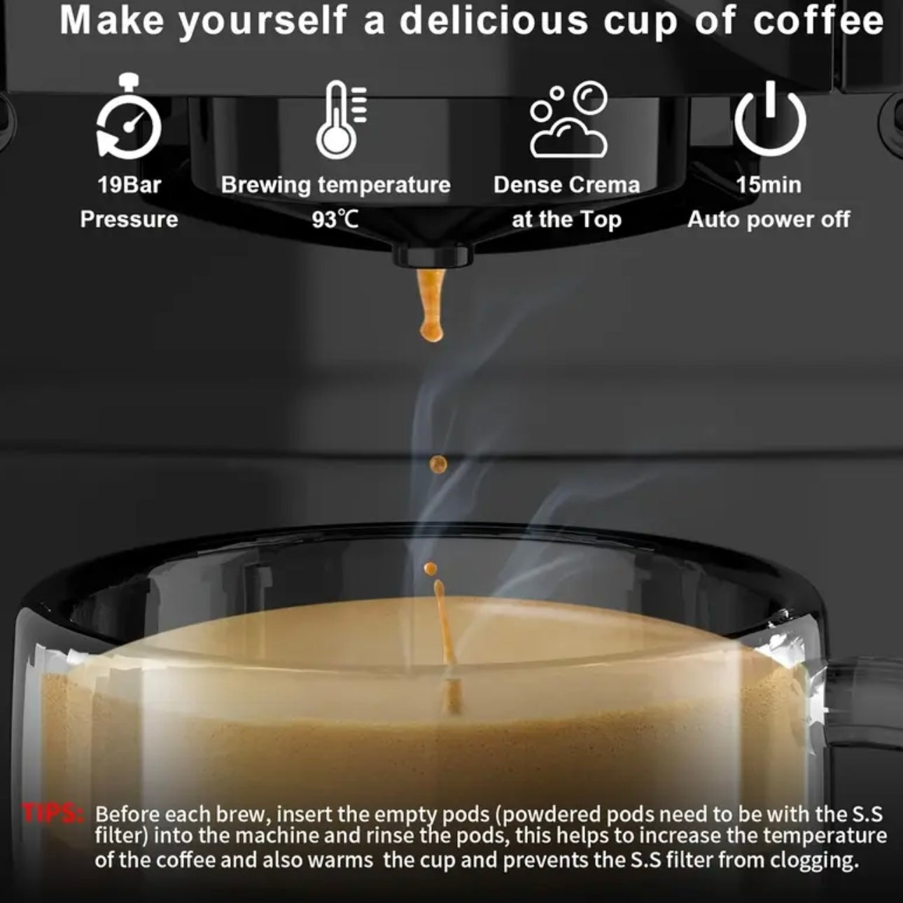 Zenora 4-in-1 Single Serve Capsule Coffee Maker