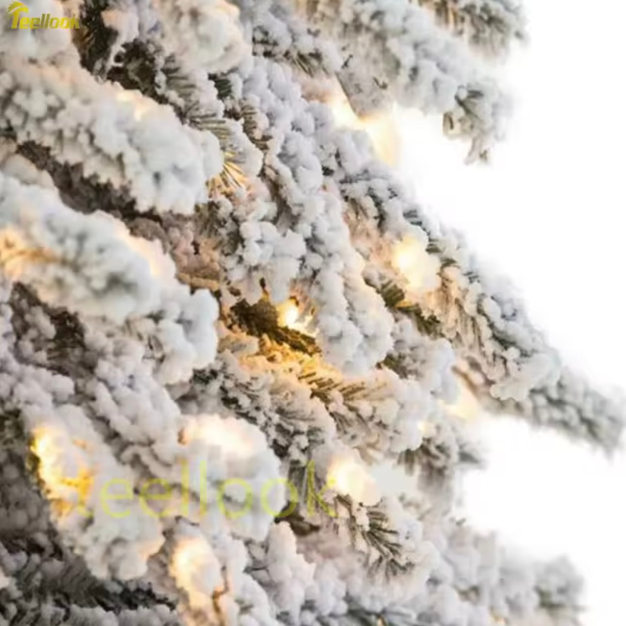 Teellook Luminous Flocking Snowflake Christmas Tree