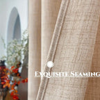 Zenora Faux Natural Linen Curtain