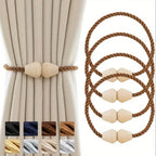 Zenora Wooden Magnetic Curtain Tiebacks