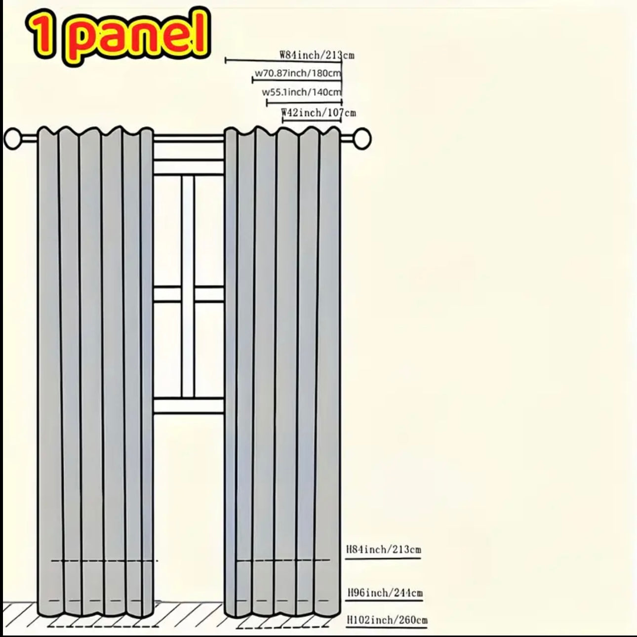 Zenora Faux Natural Linen Curtain