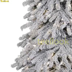 Teellook Luminous Flocking Snowflake Christmas Tree