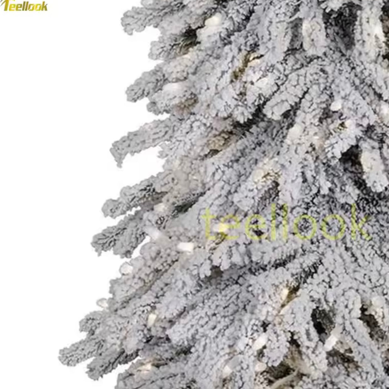 Teellook Luminous Flocking Snowflake Christmas Tree