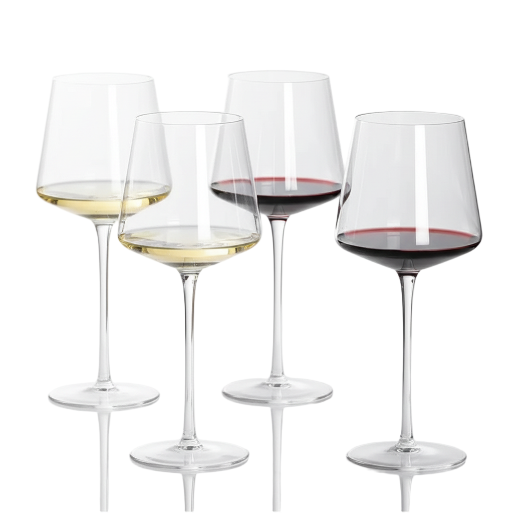 Zenora Large Burgundy Wine Glasses
