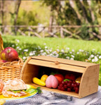 Zenora Bamboo Bread Box – Large Capacity Moisture-Proof Storage