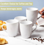 Zenora 6pcs Elegant White Coffee & Cold Drink Cups