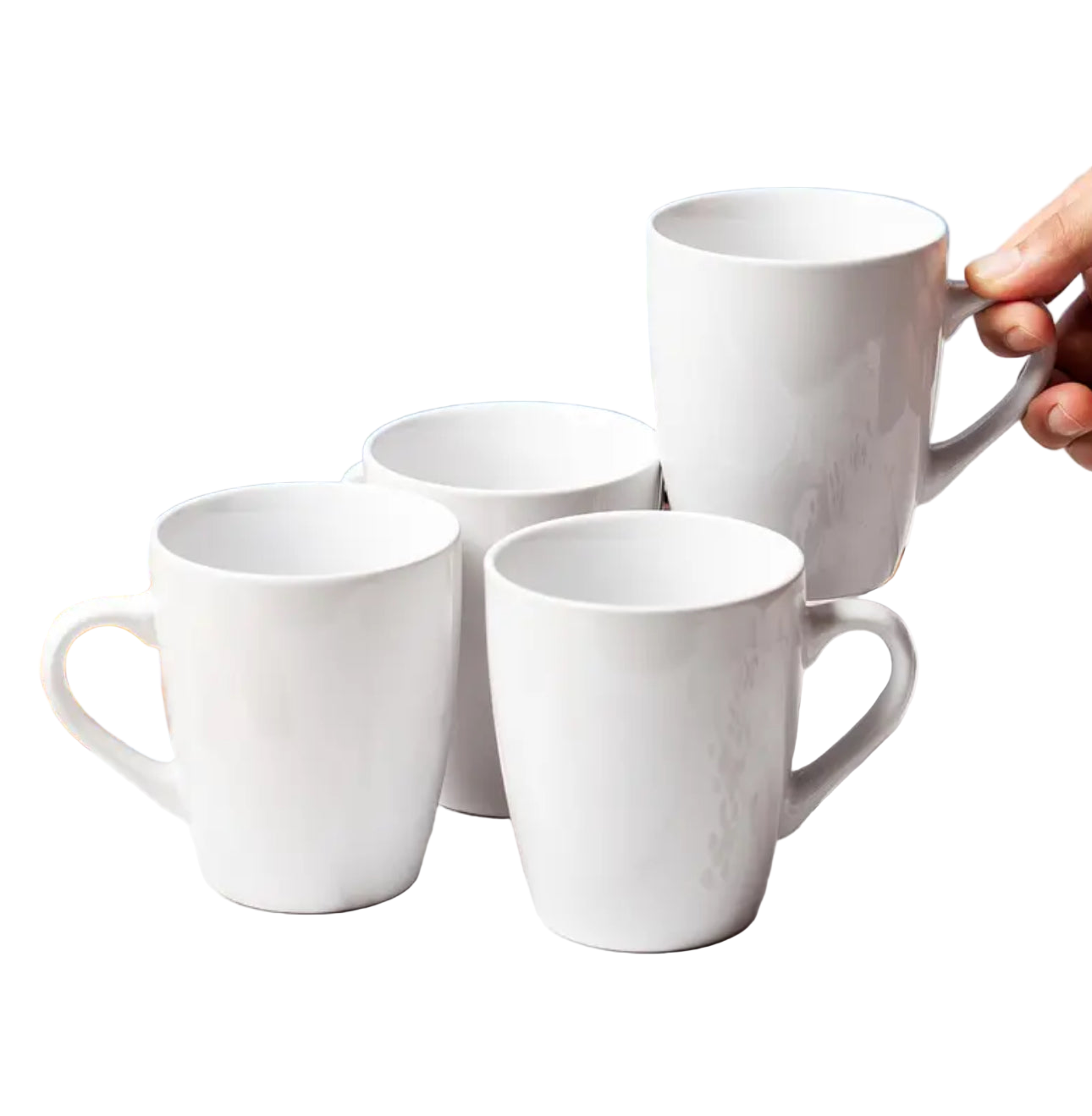 Zenora 6pcs Elegant White Coffee & Cold Drink Cups