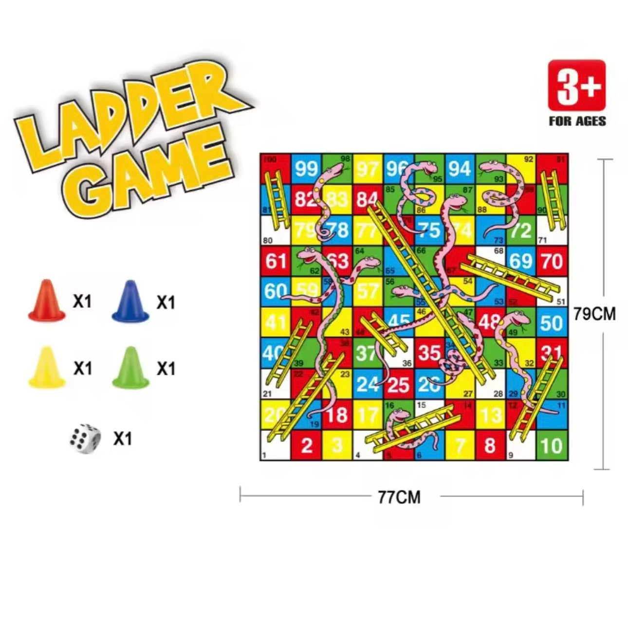 Zenora Snakes and Ladders & Ludo Board Game For Kids & Family Game Set