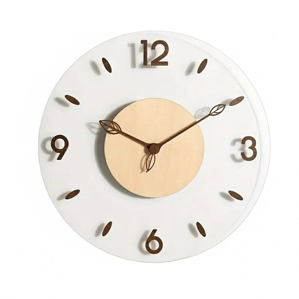 Zenora Glowtick Modern Minimalist Silent Wall Clock