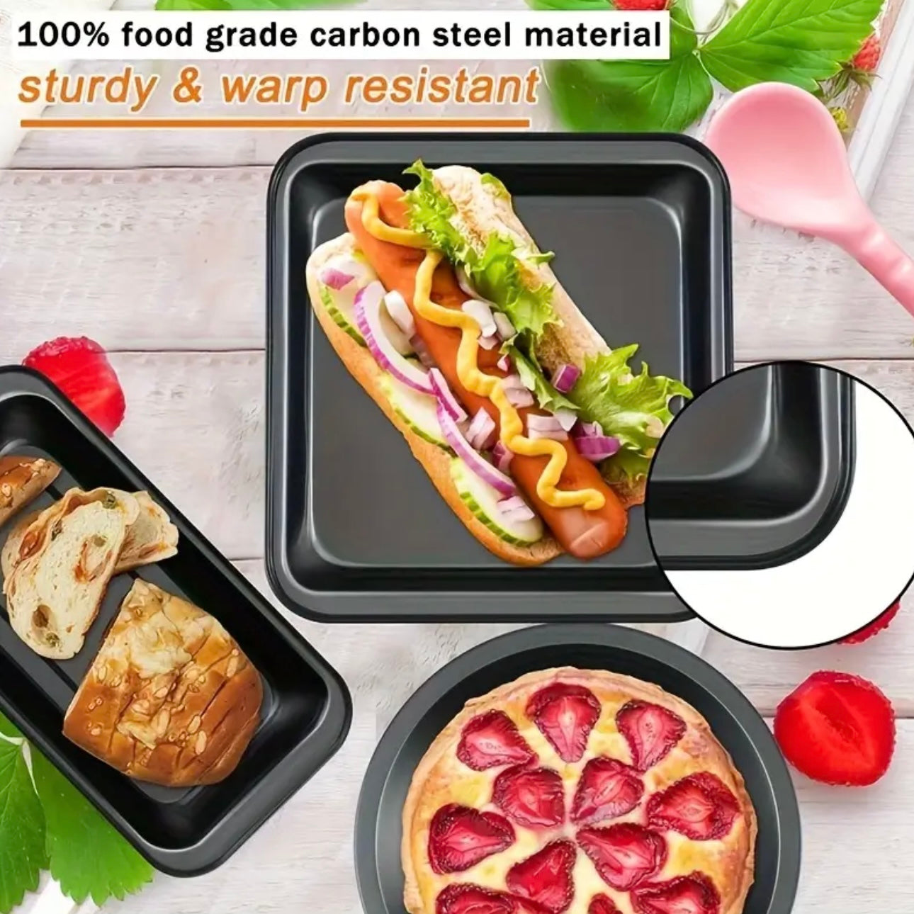 Zenora 5-Piece Non-Stick Baking Pan Set