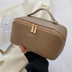 Zenora Large Synthetic Leather Travel Makeup Bag