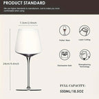 Zenora Large Burgundy Wine Glasses