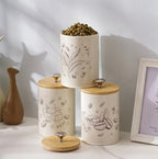 Zenora 3-Piece Bamboo Storage Jar Set