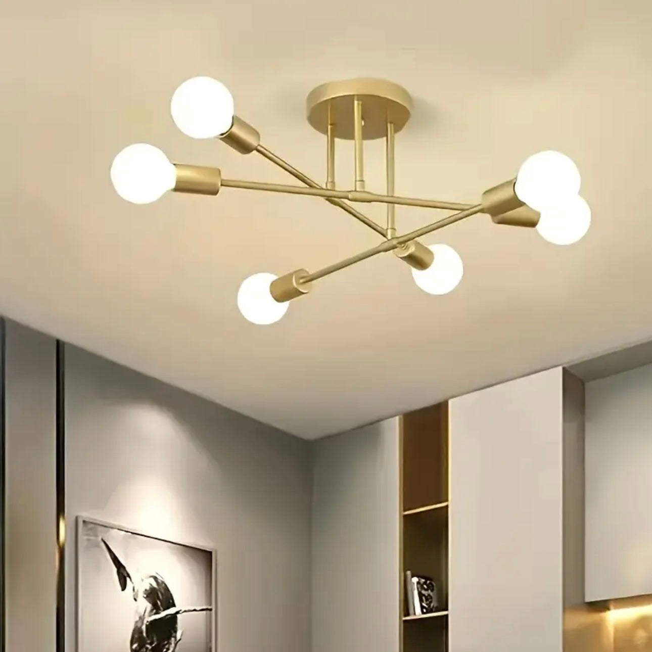 Zenora Modern Minimalist Semi-Flush Ceiling & Table Lamp