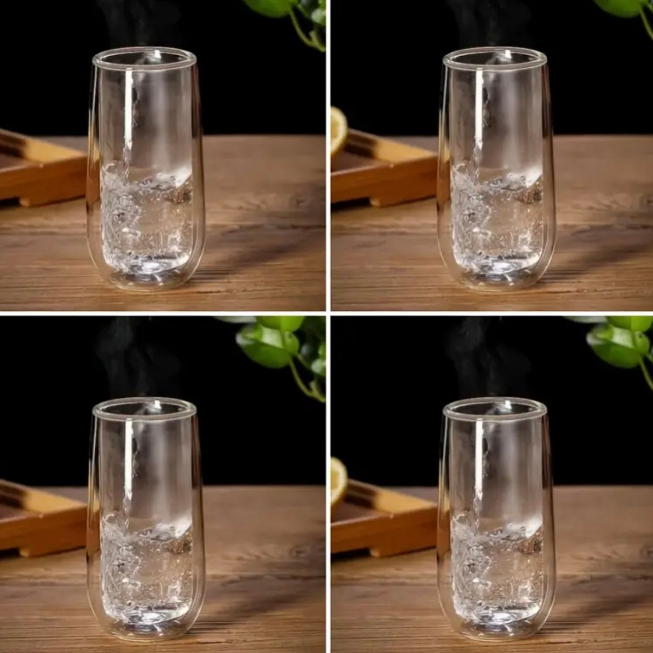 Zenora 6pcs Double-Wall Borosilicate Glass Cups