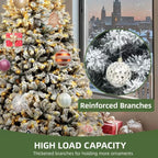 Zenora 6FT Pre-Lit Snow Flocked Artificial Christmas Tree