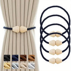 Zenora Wooden Magnetic Curtain Tiebacks