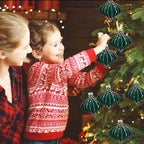 Zenora 6pcs Velvet Flocked Christmas Ball Hanging Ornaments