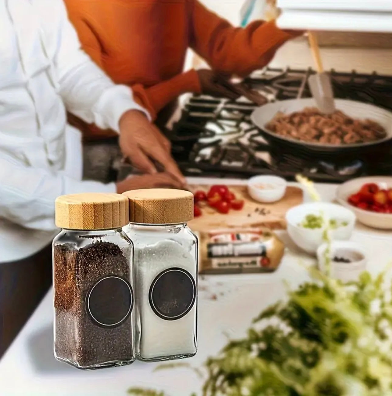 Zenora 12/24pcs Spice Jar Set