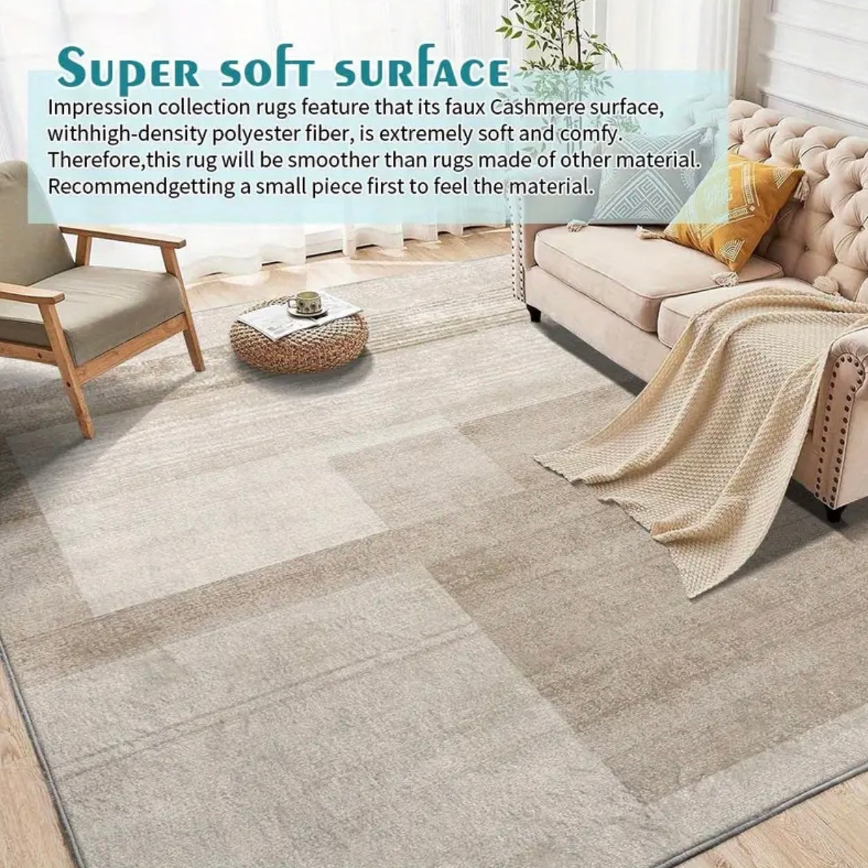 Zenora Velvet Floral Washable Modern Mat