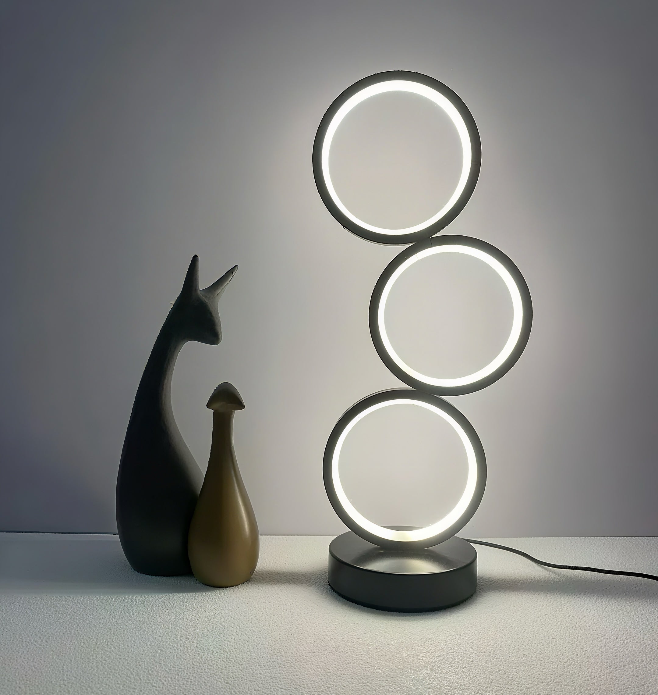 Zenora Three-Ring Multi-Room Modern LED Table Lamp